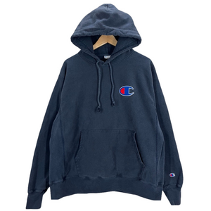 Champion Reverse Weave Hoodie Hooded Sweatshirt Black Adult XS Men